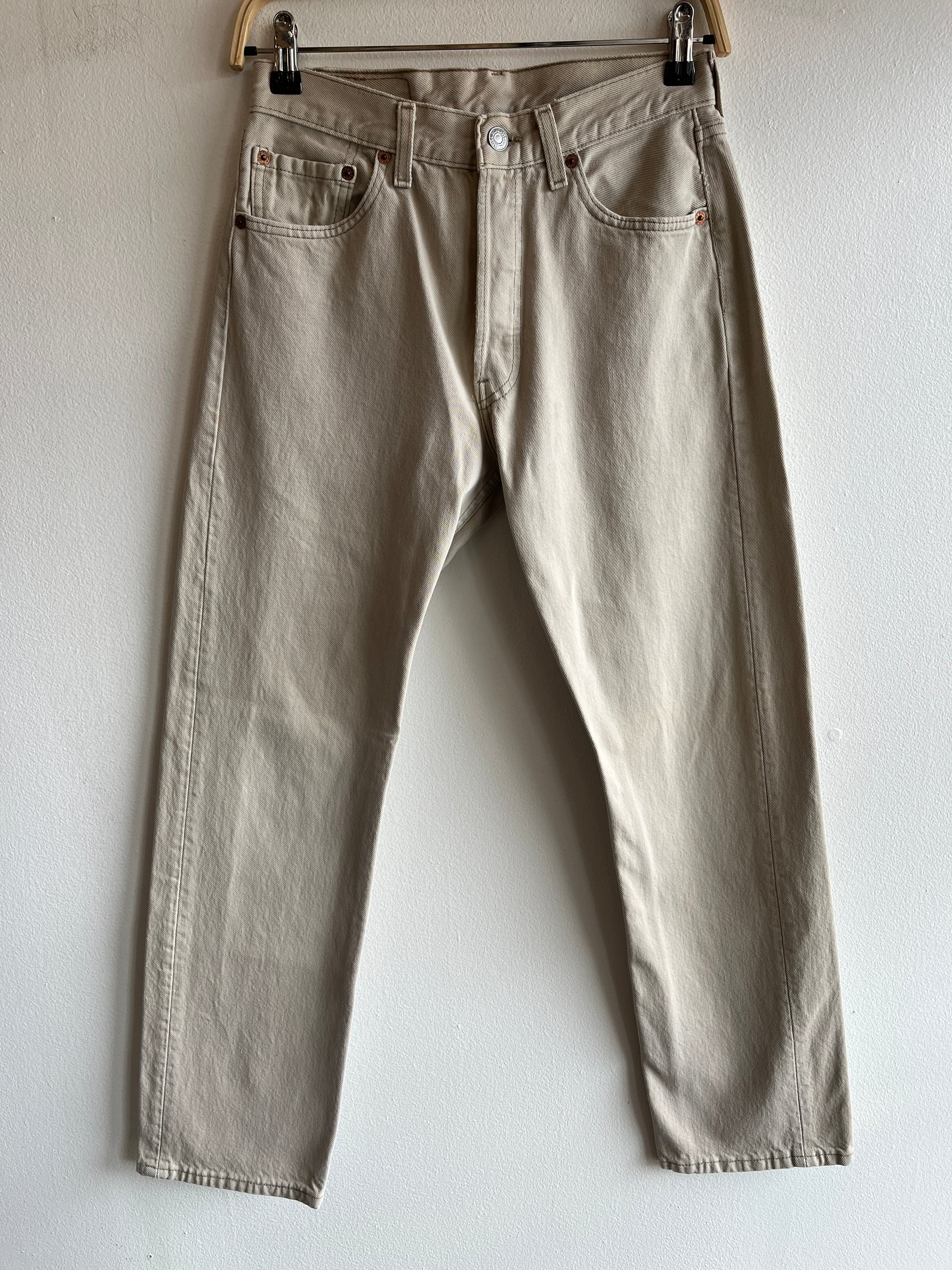 Vintage 1990’s Levi’s 501 Off-White Denim Jeans - La Lovely Vintage 