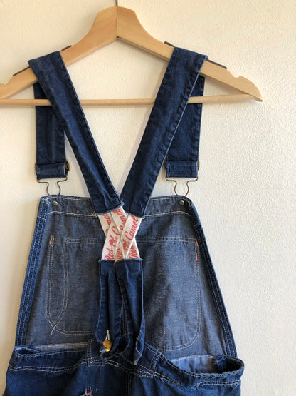 Vintage 1960’s “Red Camel” Low Back Denim Overalls