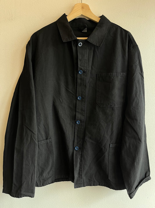 Vintage 1970/80’s Black French Chore Coat - La Lovely Vintage 