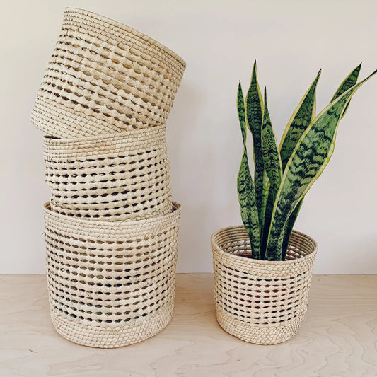LEAH - Baja Storage Basket - La Lovely Vintage 