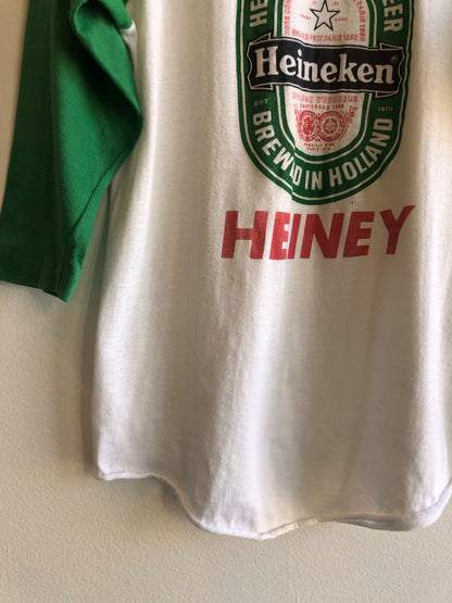 Vintage 1970’s Heineken Beer 3/4 Sleeve Shirt - La Lovely Vintage 
