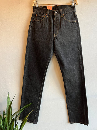 Vintage 1990’s Deadstock Levi’s 501 Black Denim Jeans