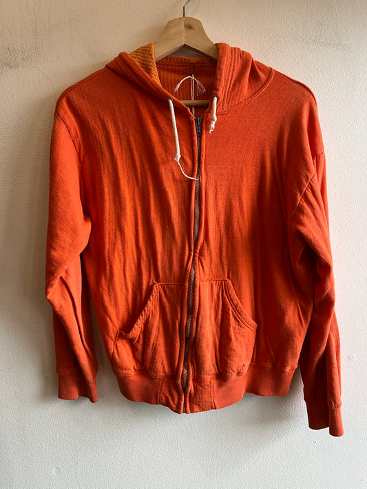 Vintage 1960’s Thermal Lined Hooded Zip-Up Sweatshirt