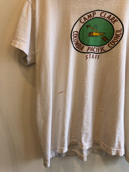 Vintage 1950’s Boy Scouts Camp Staff Thrashed T-Shirt