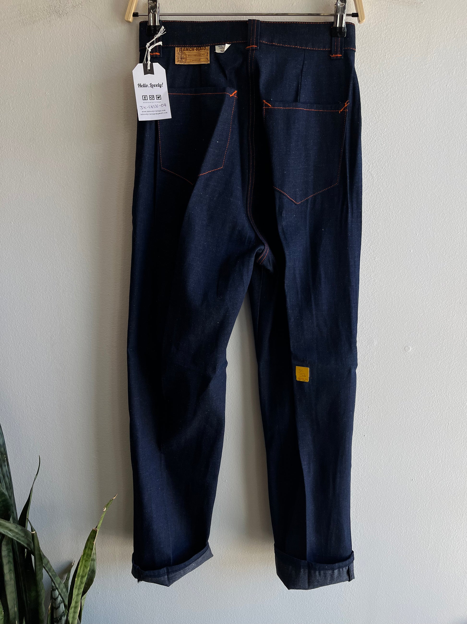Vintage 1950’s Deadstock Ranch-Maid Denim Jeans - La Lovely Vintage 