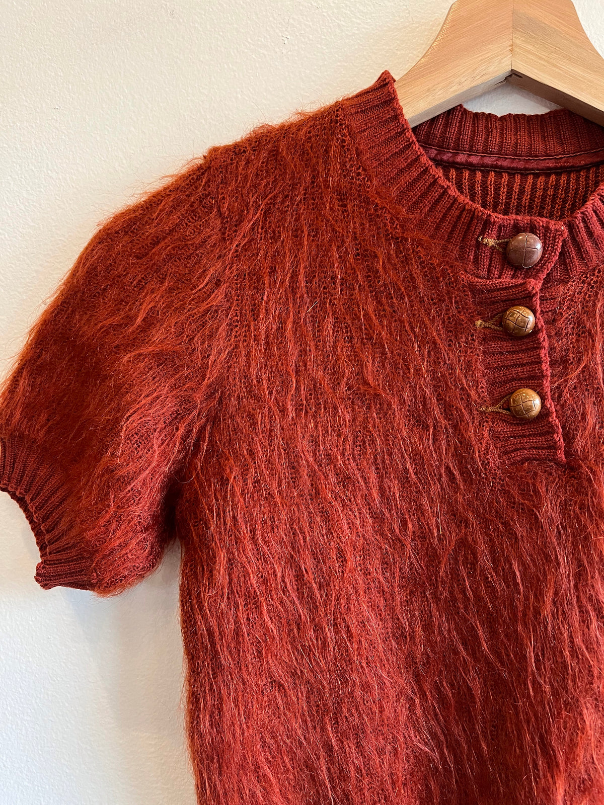 Vintage 1930’s Mohair Short Sleeve Sweater