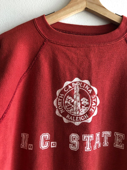 Vintage 1950’s North Carolina State Red Faded Sweatshirt