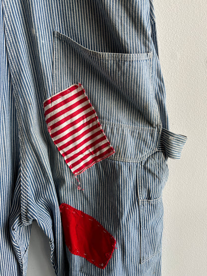 Vintage 1940/50’s Hercules Hickory Stripe Denim Clown Overalls