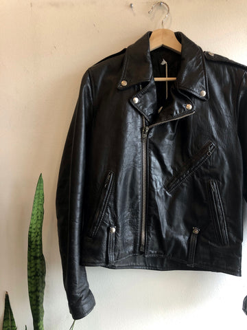 Vintage 1960/1970’s Unbranded Leather Motorcycle Jacket
