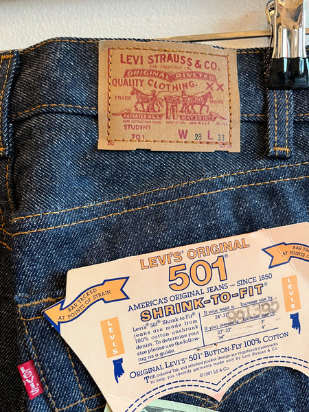 Vintage 1980’s Deadstock Levi’s 701 Denim Jeans