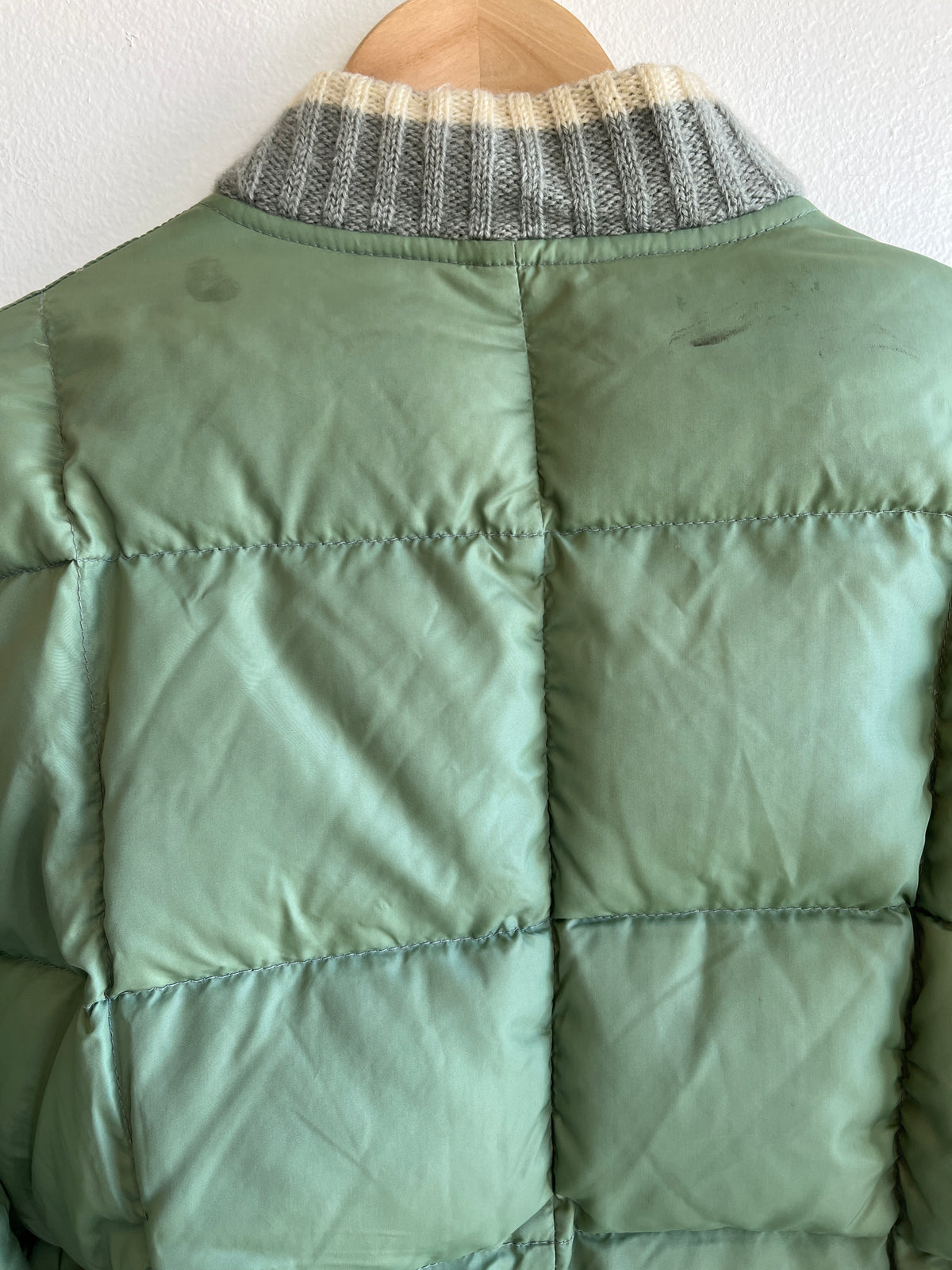 Vintage 1960’s Sage Green Quilted Puffer Jacket