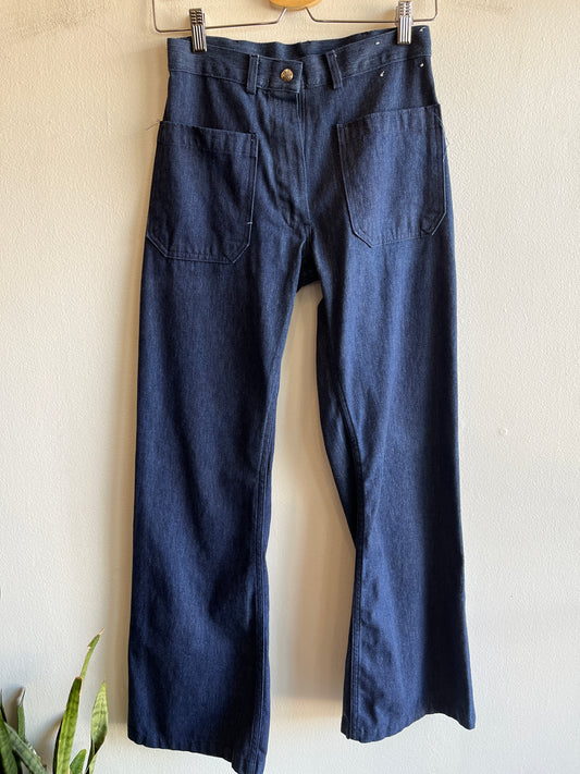 Vintage 1970's Seafarer Flared Denim Jeans