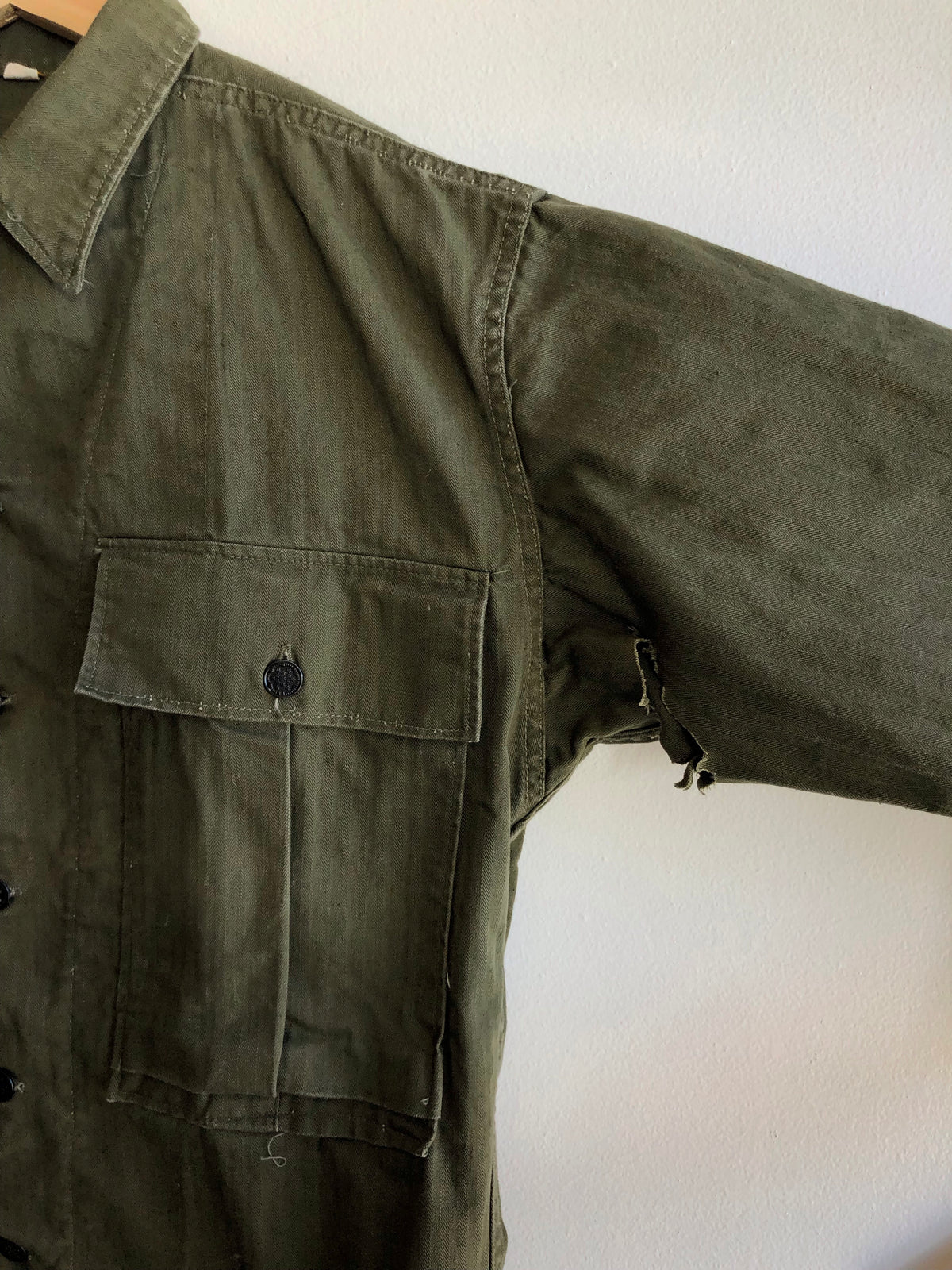 Vintage 1940/50’s U.S. Army HBT 13-Star Button Up Shirt - La Lovely Vintage 