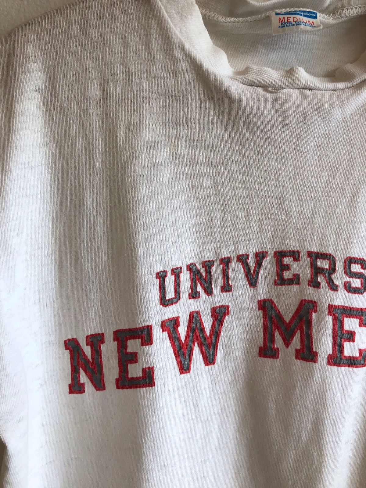 Vintage 1970’s University of New Mexico Champion “Blue Bar” T-Shirt - La Lovely Vintage 