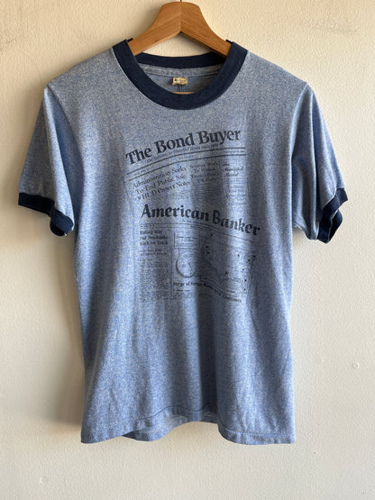 Vintage 1980’s Bond Buyer Ringer T-Shirt - La Lovely Vintage 