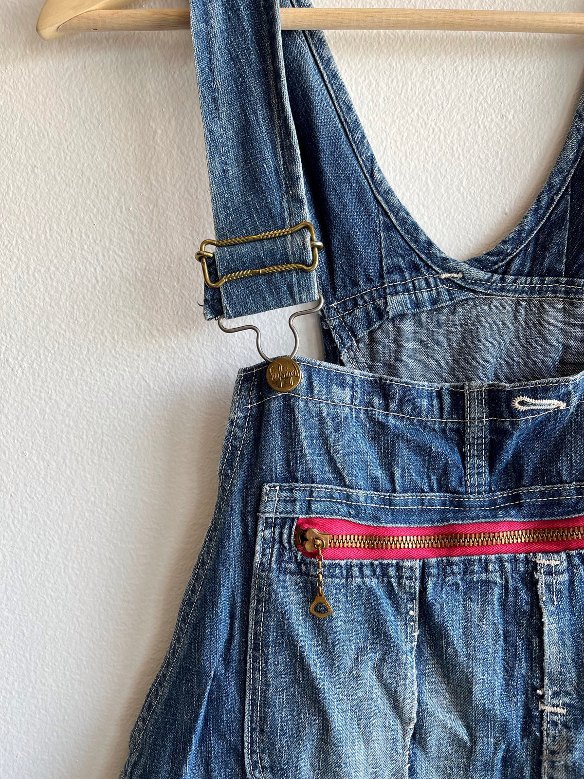 Vintage 1940/50’s Sanforized Zip-Pouch Denim Overalls