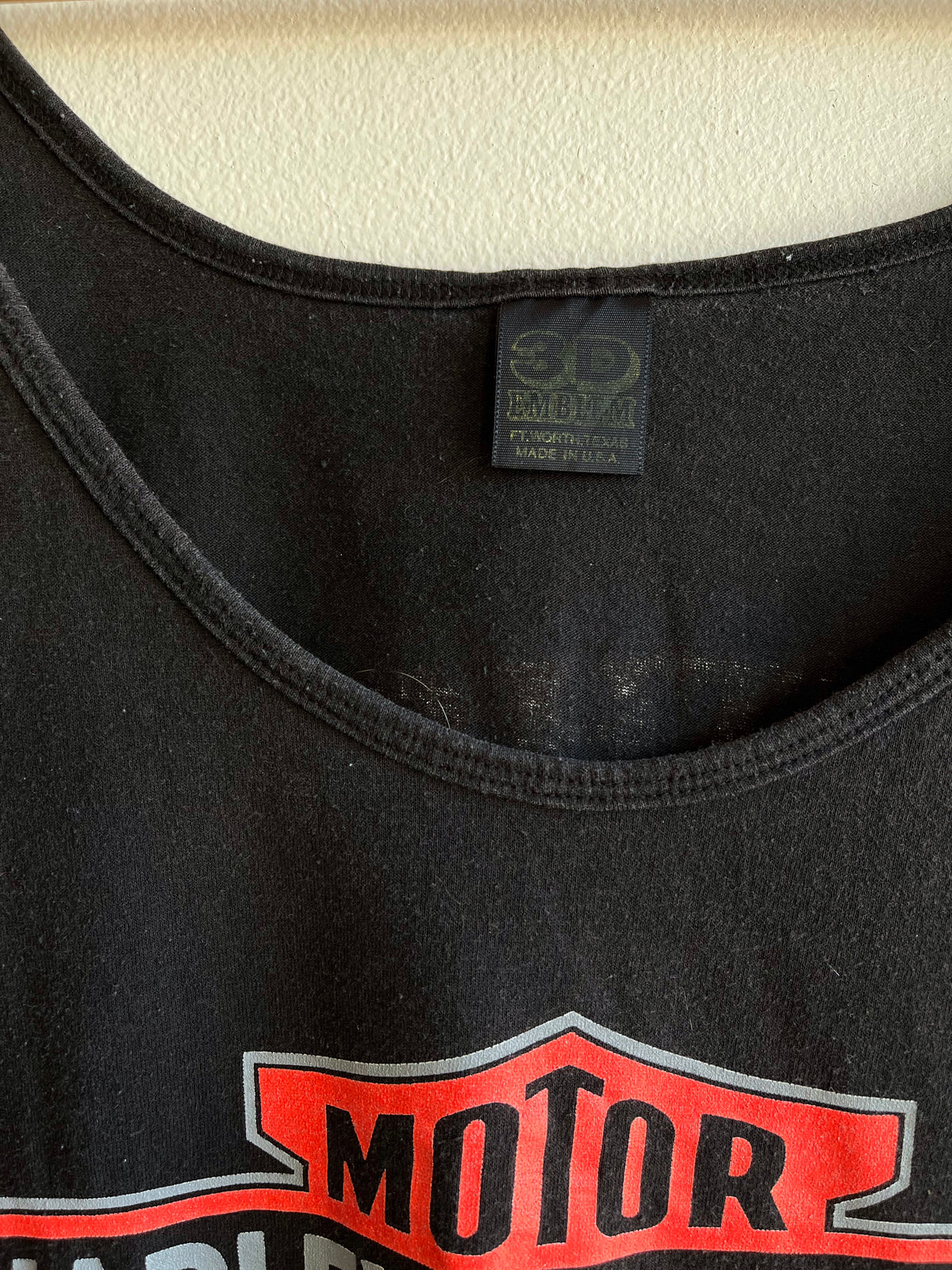 Vintage 1990 Harley Davidson 3D Emblem Tank Top Shirt