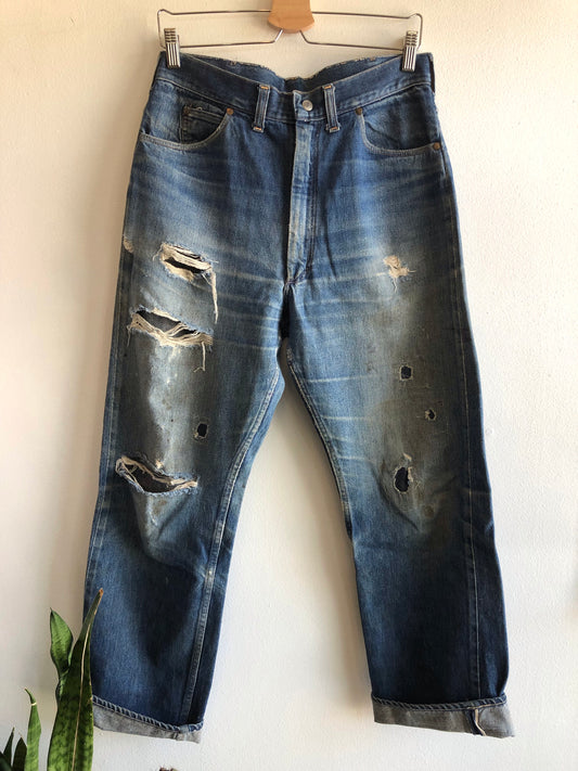 Vintage 1950’s Foremost Half-Selvedge Denim Jeans - La Lovely Vintage 