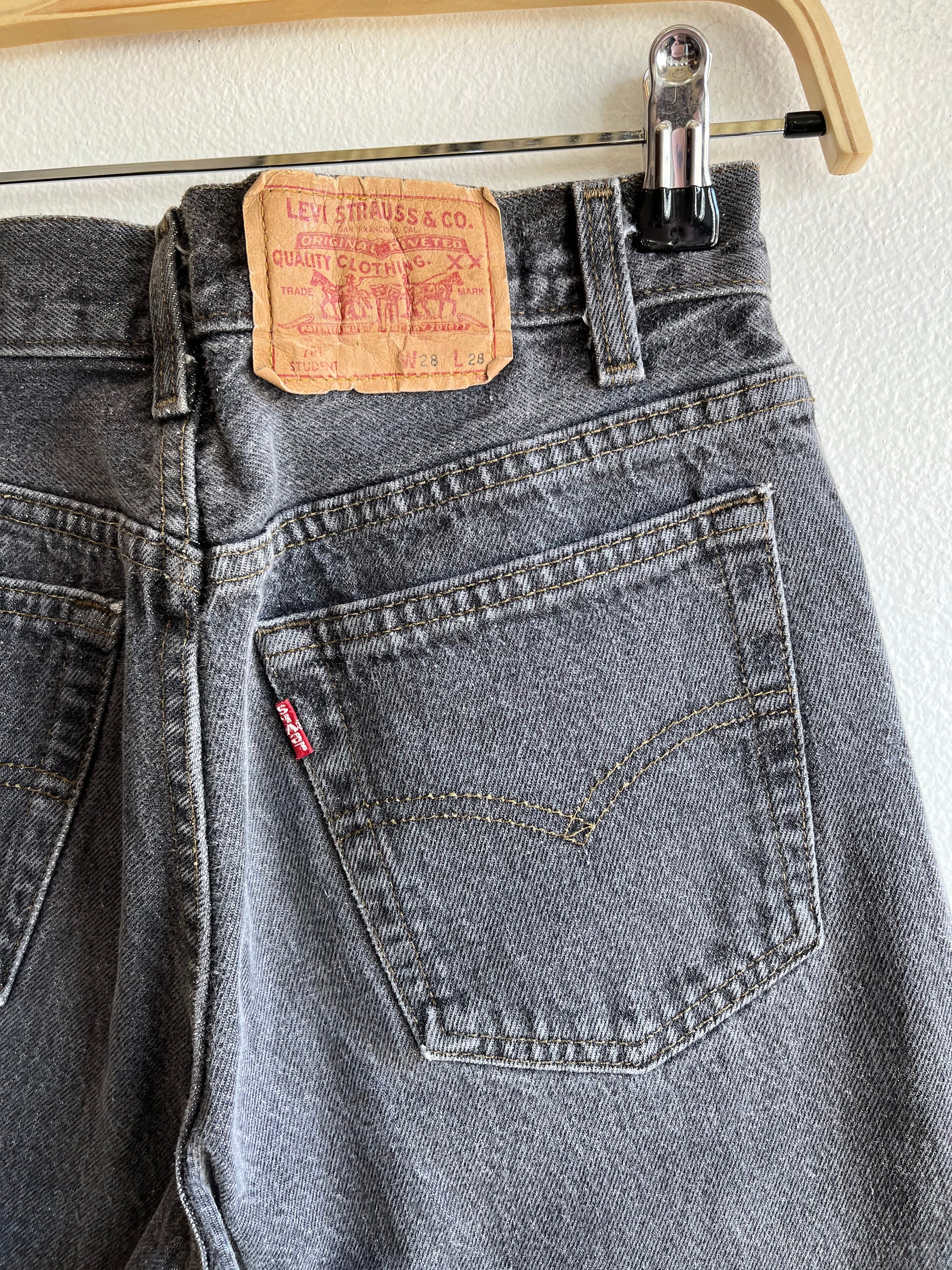 Vintage 1980’s Levi’s 701 Black Denim Jeans - La Lovely Vintage 