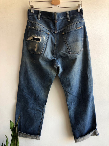 Vintage 1950’s Foremost Half-Selvedge Denim Jeans - La Lovely Vintage 