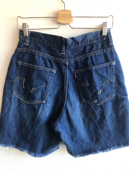 Vintage 1950s Levi's “Big E” Hidden Rivet 701 Denim Shorts - La Lovely Vintage 