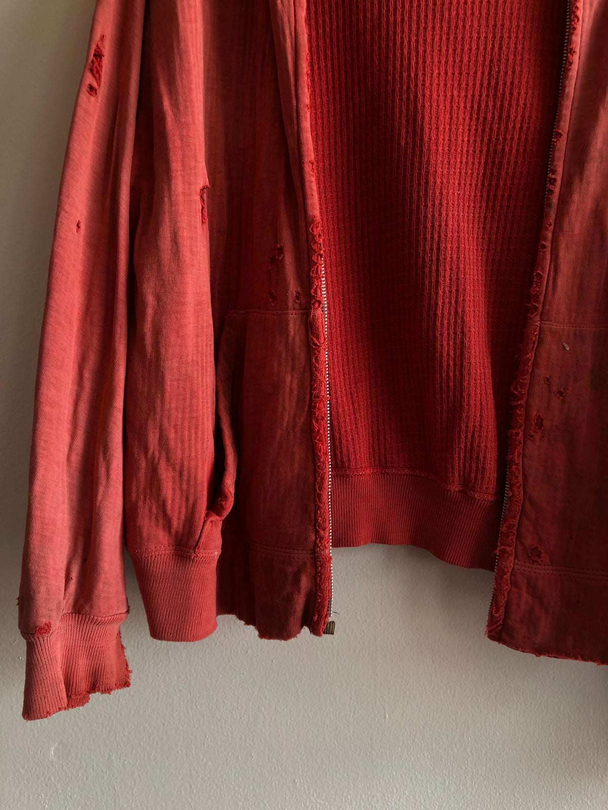 Vintage 1950/1960’s Sun-Faded Red Hooded Sweatshirt