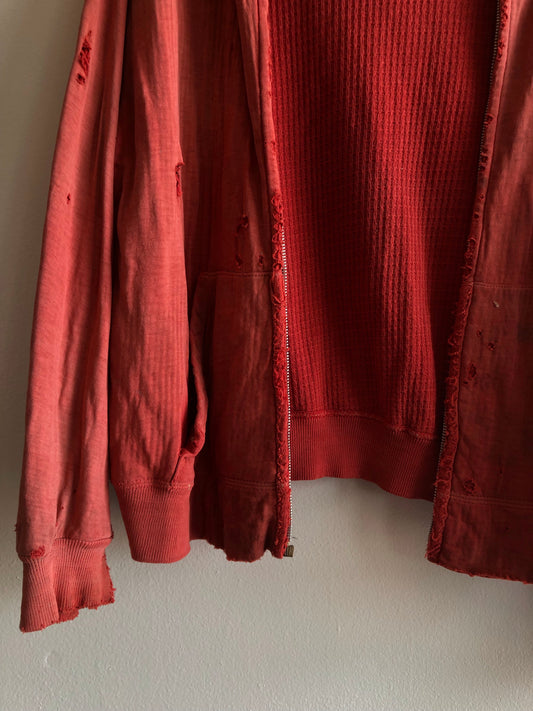 Vintage 1950/1960’s Sun-Faded Red Hooded Sweatshirt