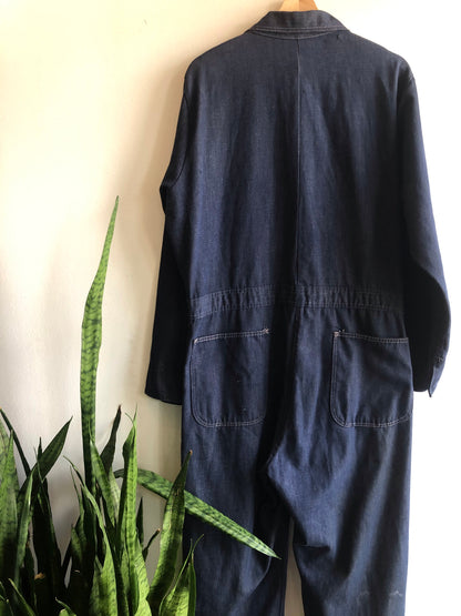Vintage 1960s/1970s Selvedge Denim Coveralls - La Lovely Vintage 
