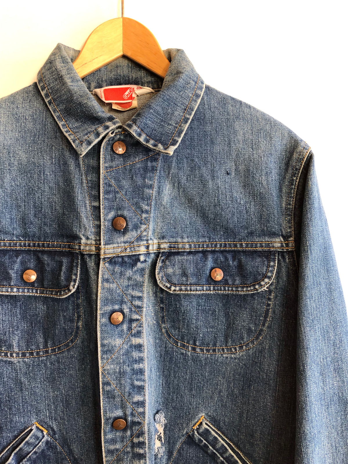 Vintage 1970’s GWG D-Pocket Denim Trucker Jacket - La Lovely Vintage 
