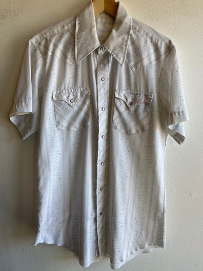 Vintage 1970’s Floral Short Sleeve Pearl-Snap Shirt