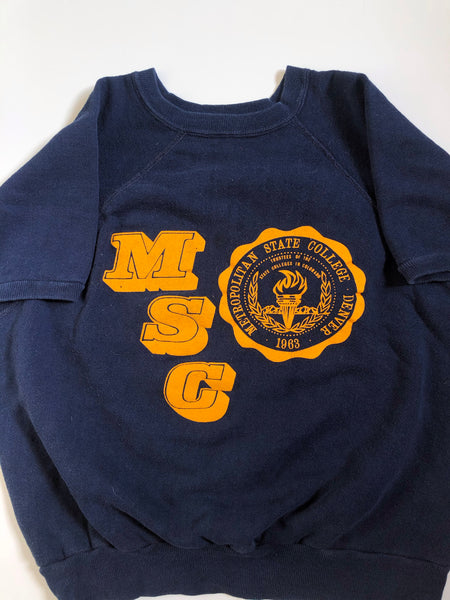 Vintage 1960’s Short Sleeve Denver Metro State Sweatshirt