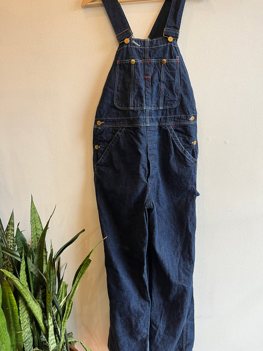 Vintage 1950’s Union Made Darkwash Denim Lowback Overalls - La Lovely Vintage 