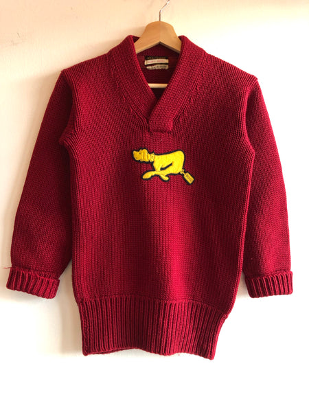 Vintage 1930’s Lowe and Campbell “Beans Dog” Sweater
