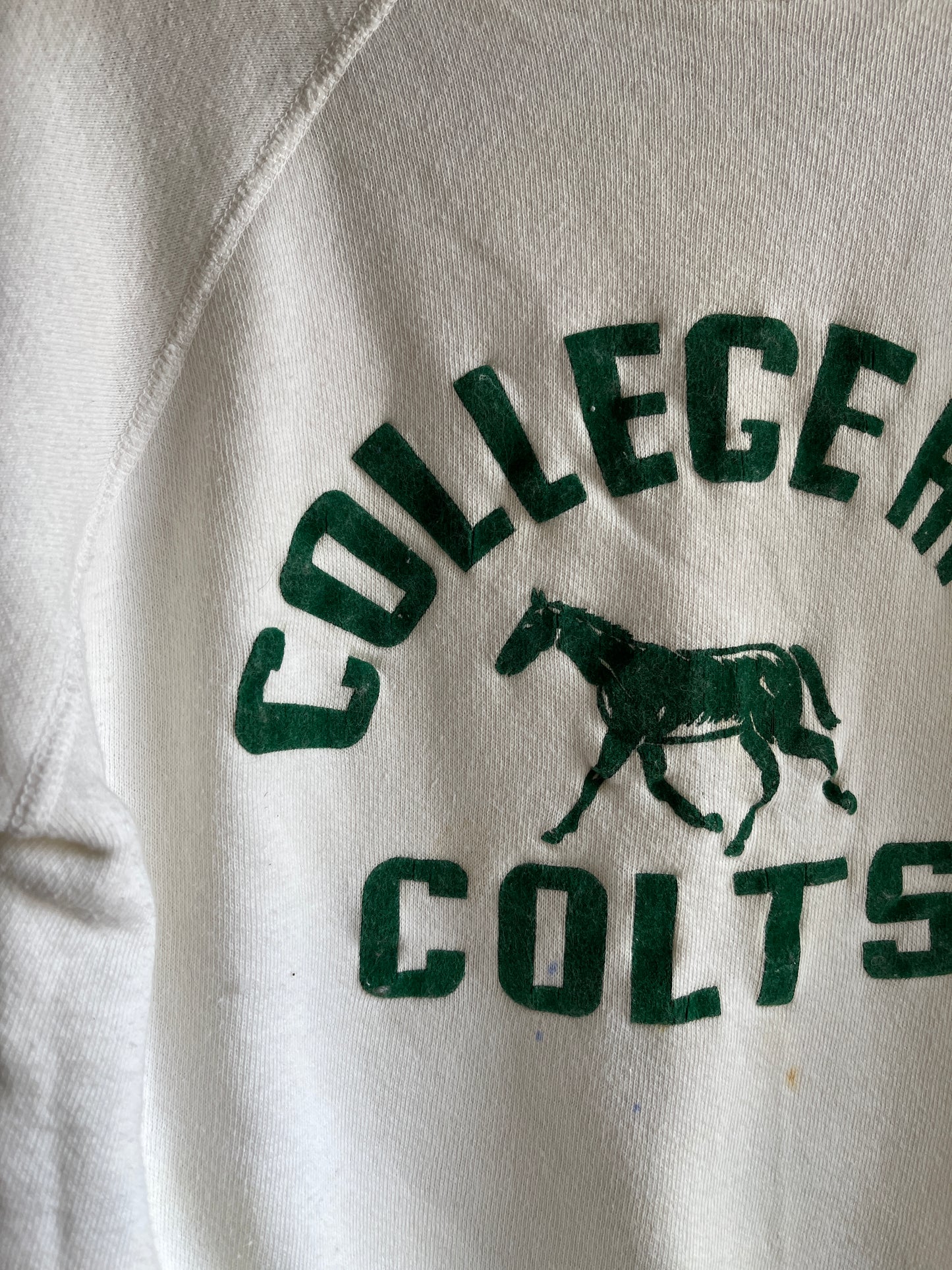 Vintage 1950/60’s “College High Colts” Shortsleeve Sweatshirt - La Lovely Vintage 