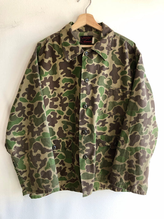 Vintage 1960’s Duck Camo Hunting Chore Coat - La Lovely Vintage 