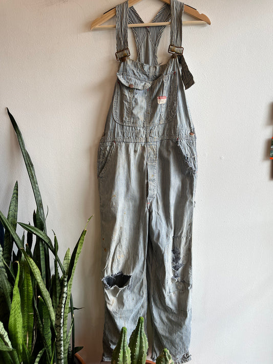 Vintage 1950’s Big Mac Liberty Stripe Denim Overalls - La Lovely Vintage 