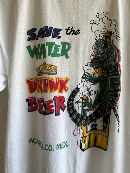 Vintage 1980’s “Save Water Drink Beer T-Shirt
