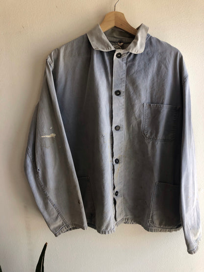Vintage Sun-Faded 1970’s French Chore Coat - La Lovely Vintage 