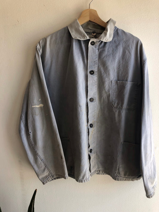 Vintage Sun-Faded 1970’s French Chore Coat - La Lovely Vintage 