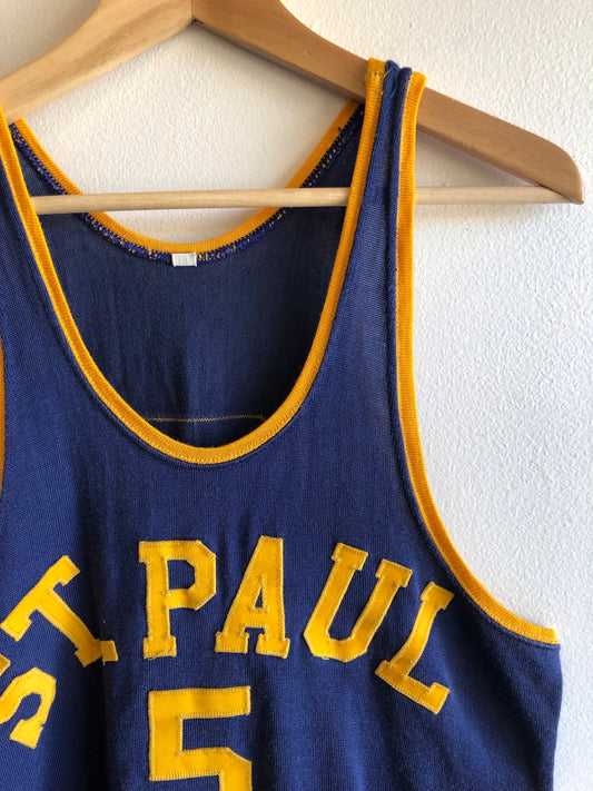 Vintage 1940’s “St. Paul” Basketball Jersey - La Lovely Vintage 