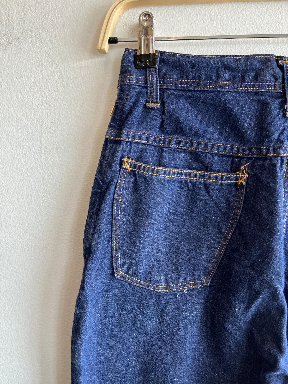 Vintage 1940/1950’s Dark Denim Side-Zip Jeans