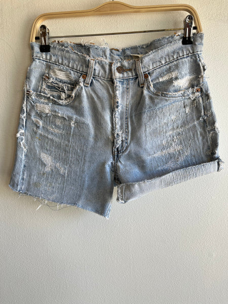 Vintage 1990’s Levi’s 505 Thrashed Denim Shorts