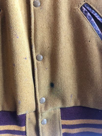 Vintage 1950s/1960s Gold and Maroon Varsity Jacket - La Lovely Vintage 