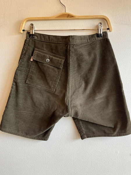 Vintage 1960’s Levi’s Big E Corduroy Shorts - Olive