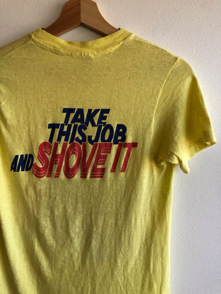 Vintage 1981 Writer’s Guild Strike “Take This Job And Shove It” T-Shirt