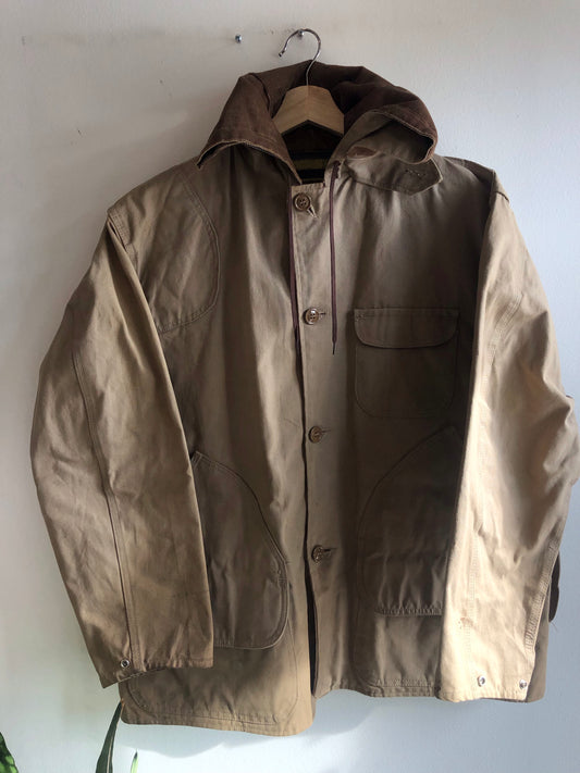Vintage 1940’s Corduroy-Lined Hooded Hunting Jacket - La Lovely Vintage 