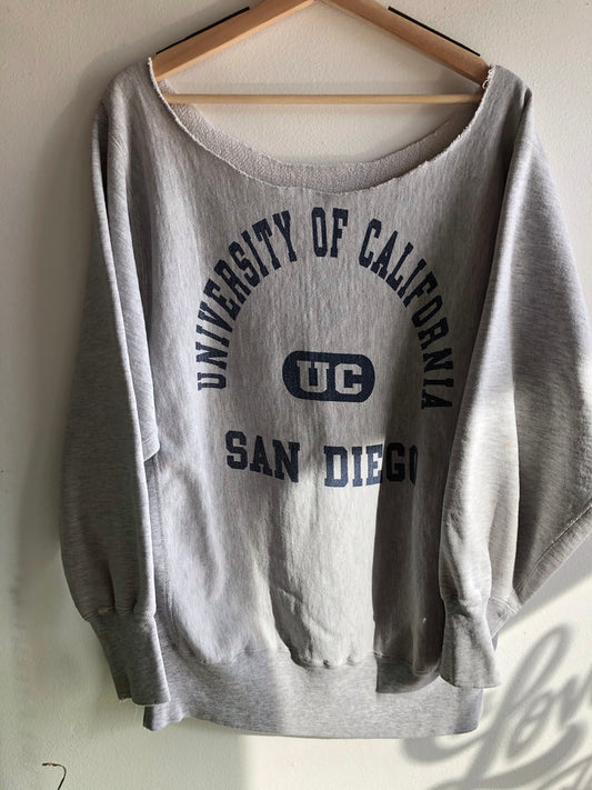 Vintage 1980’s U.C. Santa Barbara Chopped Reverse Weave Sweatshirt - La Lovely Vintage 