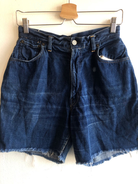 Vintage 1950s Levi's “Big E” Hidden Rivet 701 Denim Shorts - La Lovely Vintage 