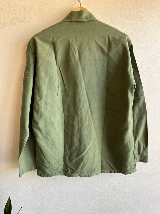 Vintage 1960’s Vietnam Issue Cotton Sateen Button-Up Shirt - La Lovely Vintage 