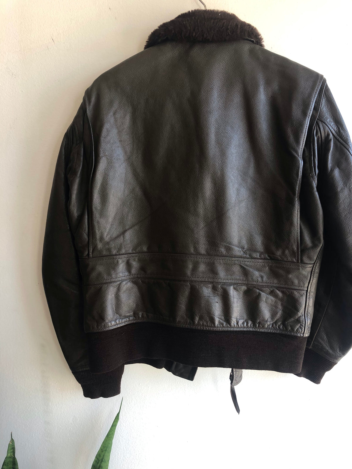 Vintage 1970s USN G-1 Leather Flight Jacket - La Lovely Vintage 